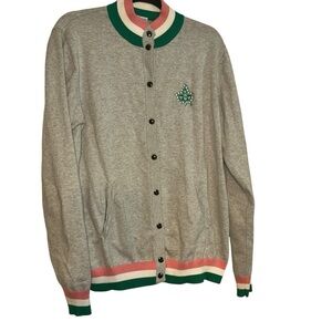 NWOT Ivy Storehouse Alpha Kappa Alpha AKA gray knit button down jacket size XL